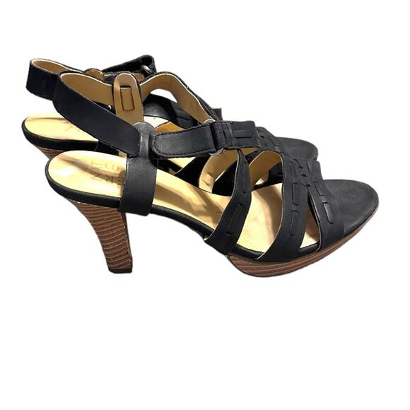 Naturalizer Black Open Toe Heeled Strappy Sandals size 9 - Picture 3 of 7